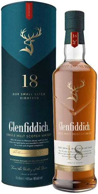 Glenfiddich 18 Year Old Single Malt Scotch Whisky 700mL