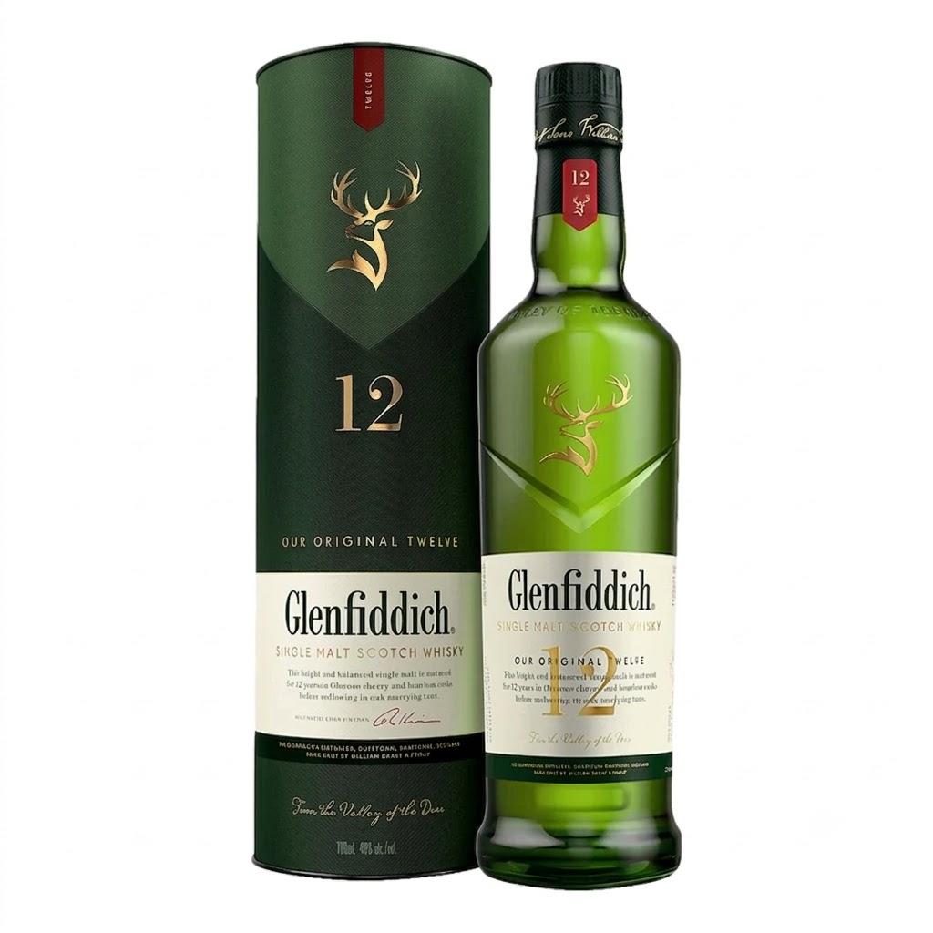 Glenfiddich 12 Year Old Single Malt Scotch Whisky 700mL