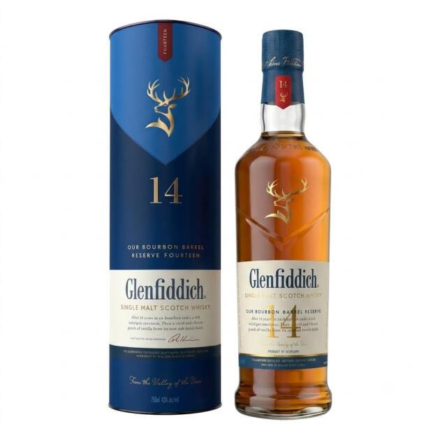 Glenfiddich 14 Year Old Single Malt Scotch Whisky 700mL