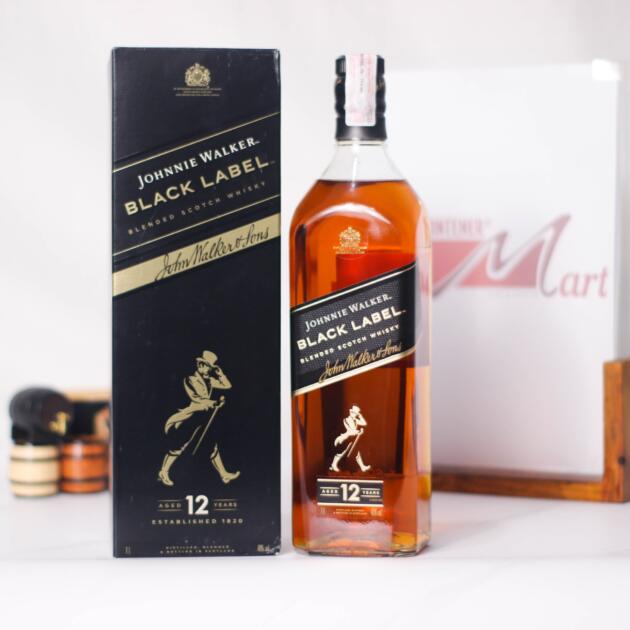 Johnnie Walker Black Label 12 Year Old Blended Scotch Whisky 1L