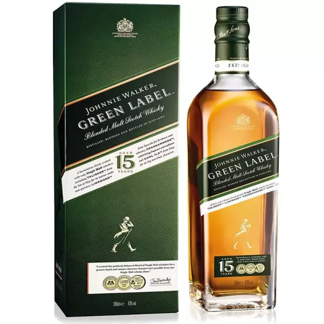 Johnnie Walker Green Label Blended Scotch Whisky 700mL