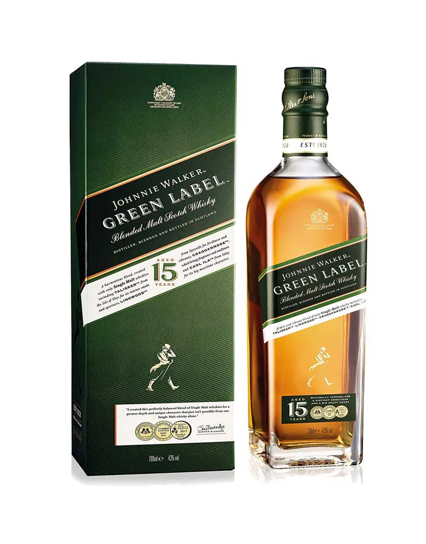 Johnnie Walker Green Label Blended Scotch Whisky 700mL