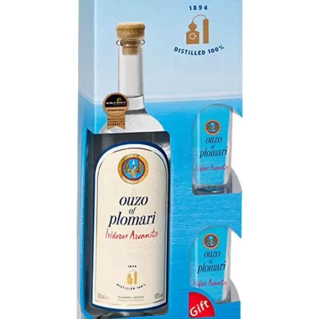 Plomari Ouzo Gift Pack 700mL