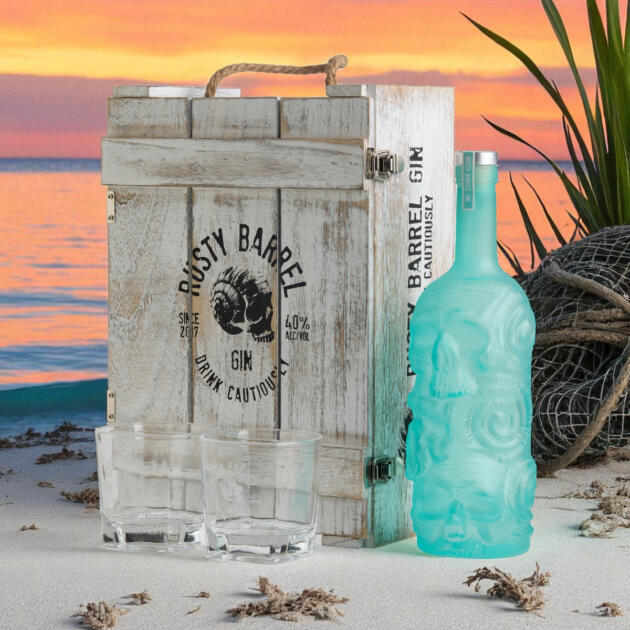 Rusty Barrel London Dry Gin 700ml Gift Pack
